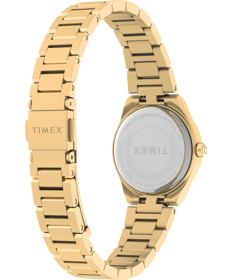 TW2Y68300 Q Timex® Continental Mini 24mm Stainless Steel Bracelet Watch Caseback with Attachment Image