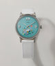 TW2Y68800 Peanuts® x Timex Marlin® Flower Dial 38mm Leather Strap Watch  Campaign Key Silhouettes (Beauty shots) Image