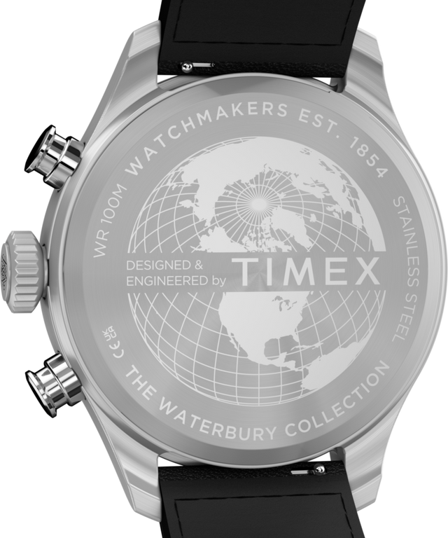 TW2Y70000 Waterbury Ace Fly-Back Chronograph 43mm Leather Strap Watch Caseback Image