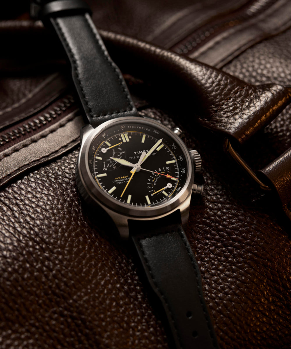 Waterbury Ace Fly-Back Chronograph 43mm Leather Strap Watch