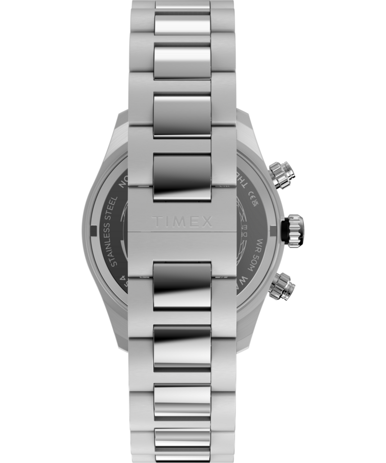 TW2Y70500 Waterbury Heritage Chronograph 39mm Stainless Steel Bracelet Watch Strap Image