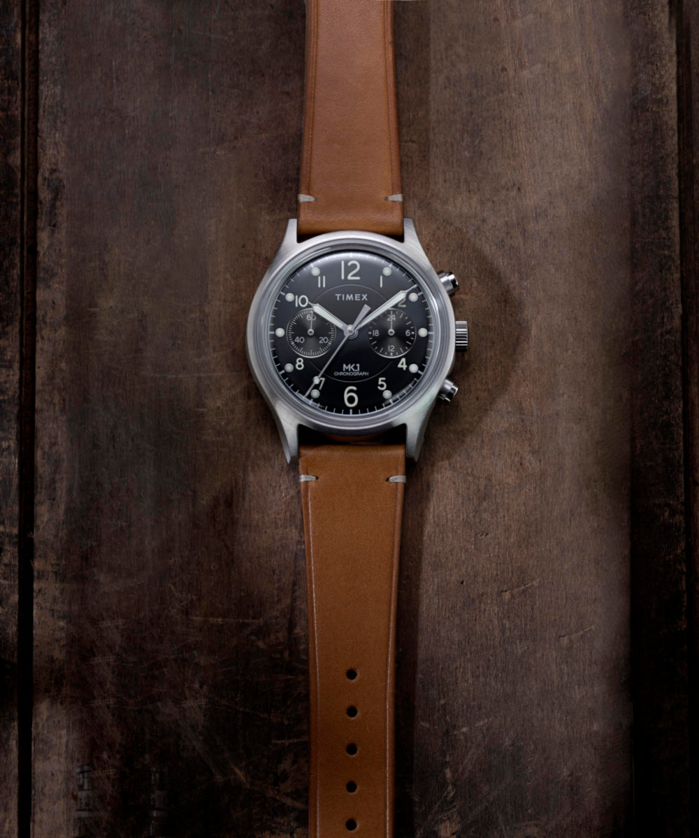MK1 Chronograph 40mm Leather Strap Watch - TW2Y71100 | Timex EU