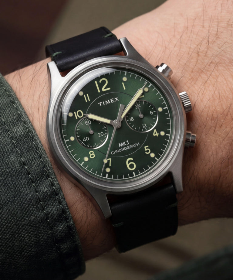 TW2Y71200 MK1® Chronograph 40mm Leather Strap Watch   Primary Wrist Image