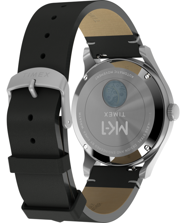 TW2Y71800 Timex MK1 Automatic 40mm Leather Strap Watch Caseback with Attachment Image