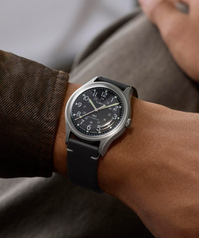 TW2Y71800 Timex MK1 Automatic 40mm Leather Strap Watch Primary Wrist Image