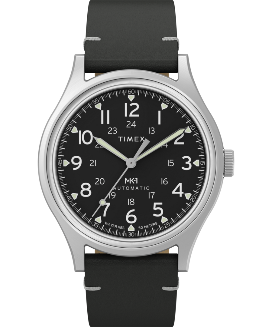 TW2Y71800 Timex MK1 Automatic 40mm Leather Strap Watch Primary Image