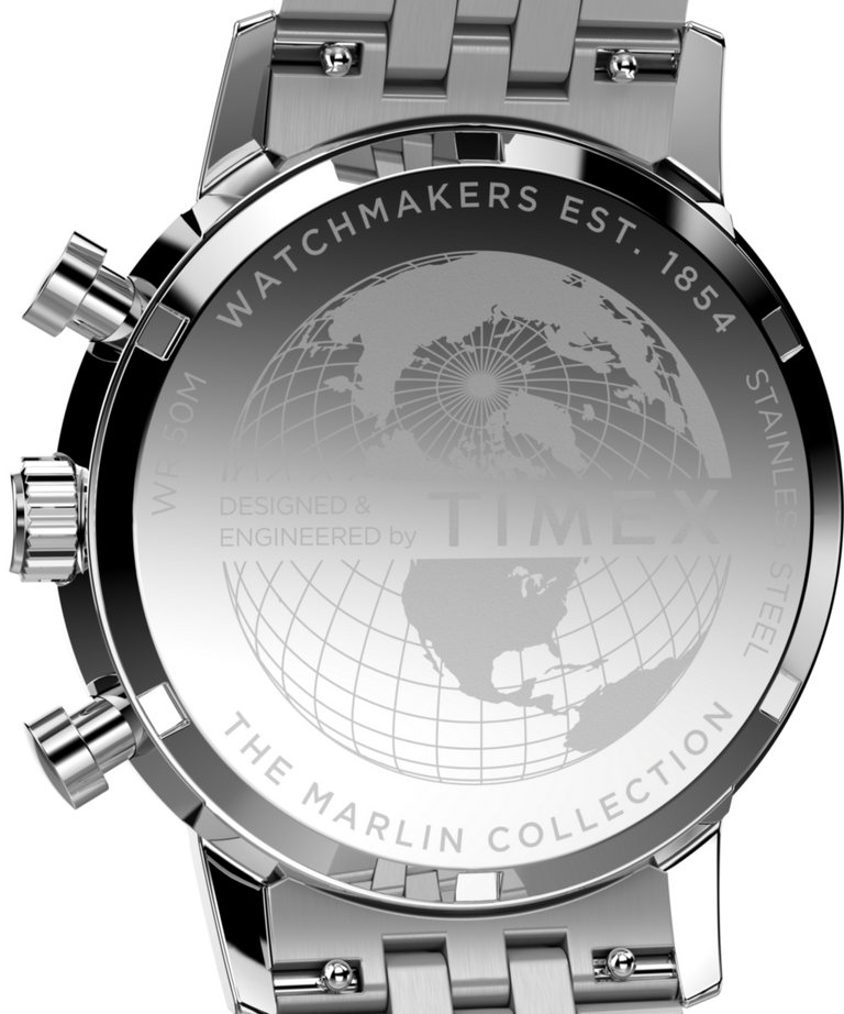 TW2Y72100 Marlin® Quartz Chrono 40mm Stainless Steel Bracelet Watch Caseback Image