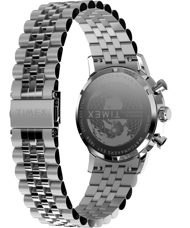 TW2Y72100 Marlin® Quartz Chrono 40mm Stainless Steel Bracelet Watch Caseback with Attachment Image