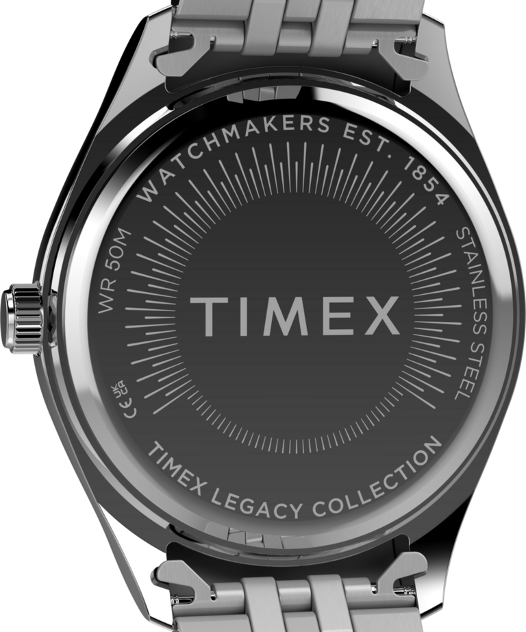 TW2Y72200 Timex Legacy 36mm Stainless Steel Bracelet Watch Caseback Image
