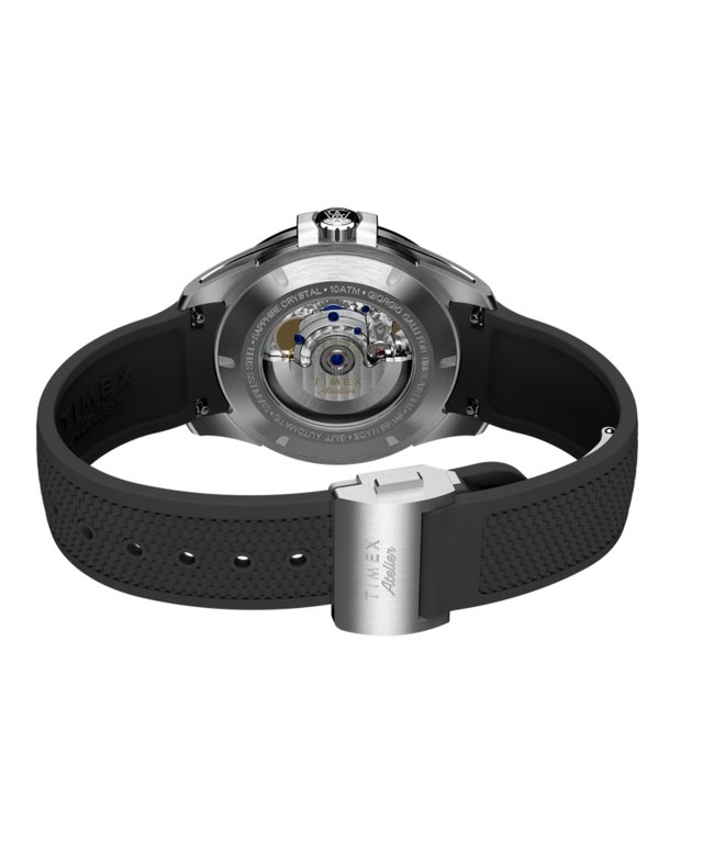 TW2Y72400 Timex Atelier GMT24 M1a 40mm Swiss Made Automatic NBR Synthetic Rubber Strap Caseback with Attachment Image