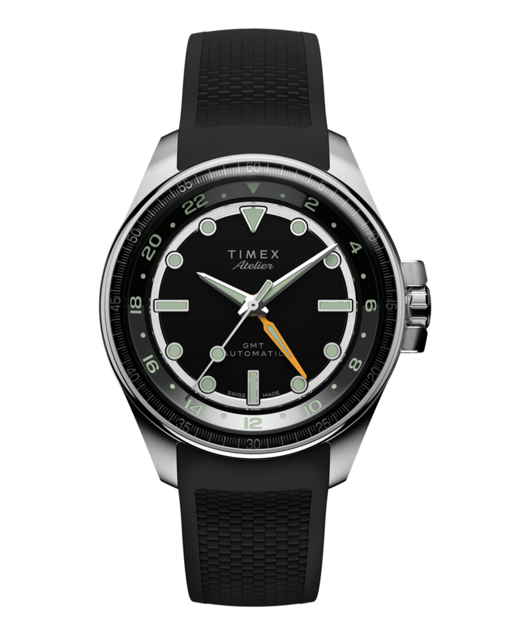 TW2Y72400 Timex Atelier GMT24 M1a 40mm Swiss Made Automatic NBR Synthetic Rubber Strap Primary Image