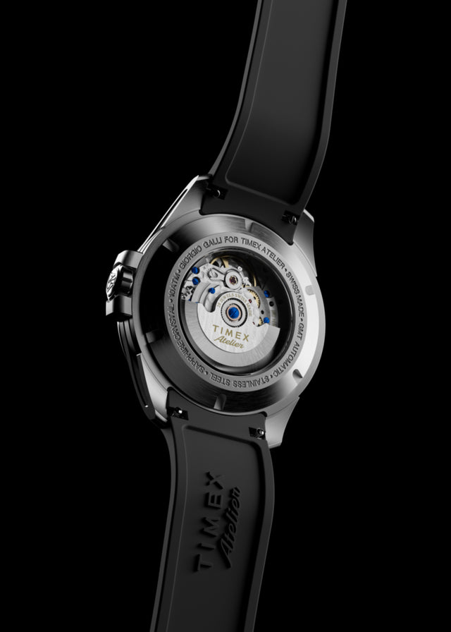 TW2Y72400 Timex Atelier GMT24 M1a 40mm Swiss Made Automatic NBR Synthetic Rubber Strap Primary Packaging Image