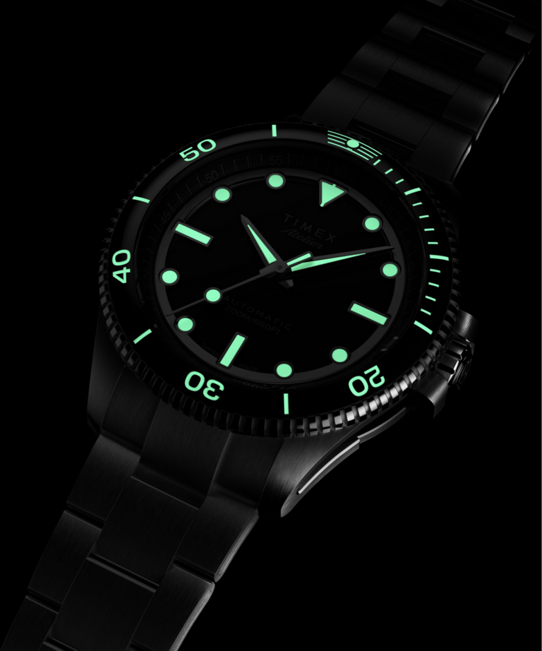 TW2Y72500 Timex Atelier Marine M1a 41mm Swiss Made Automatic Stainless Steel Bracelet Primary Packaging Image