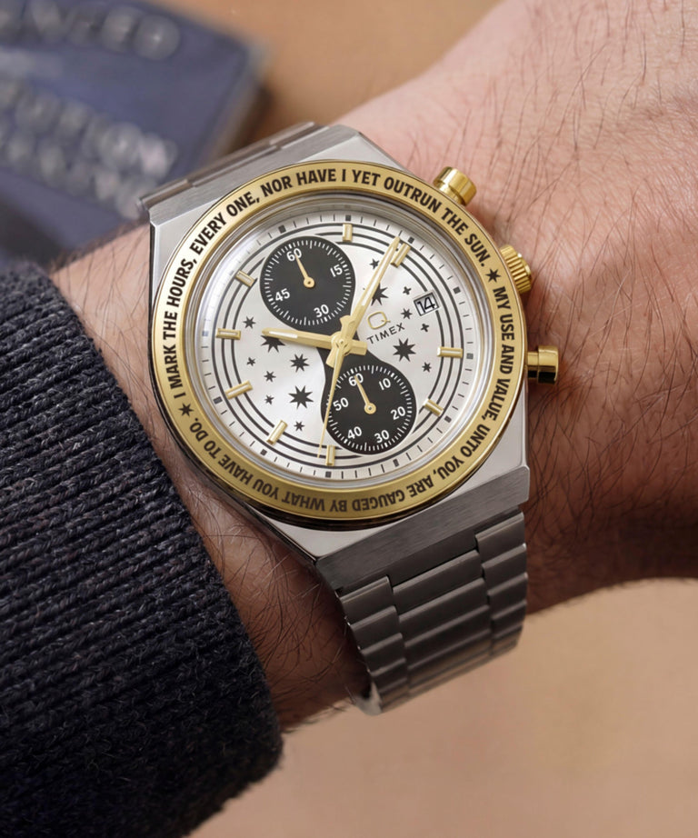 TW2Y75900 Harry Potter x Q Timex Time Turner Chronograph 40mm Stainless Steel Bracelet Watch Primary Wrist Image