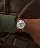 TW2Y76200 Harry Potter x Timex Weekender Platform 9 3/4 37mm Leather Strap Watch Primary Wrist Image