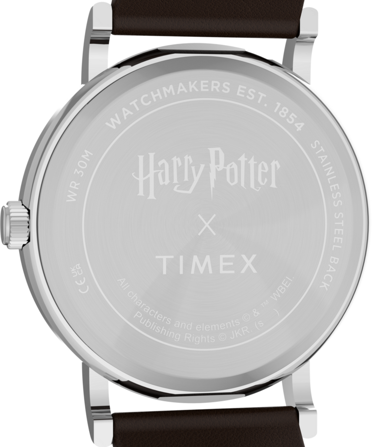 TW2Y76300 Harry Potter x Timex Weekender Gryffindor House 38mm Leather Strap Watch Caseback Image