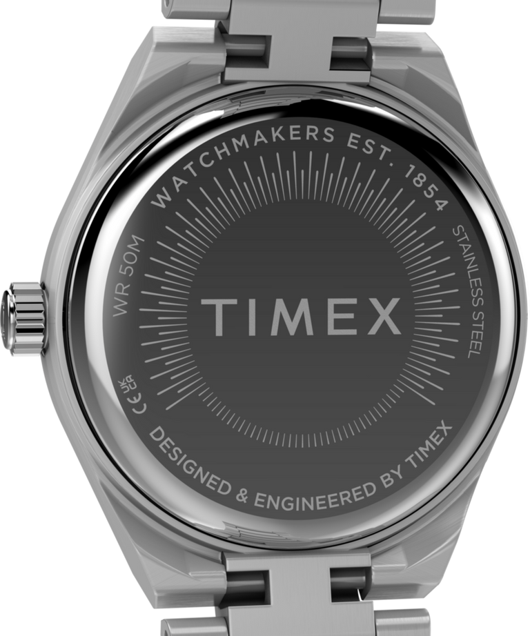 TW2Y77400 Q Timex® Continental Mini 24mm Stainless Steel Bracelet Watch Caseback Image