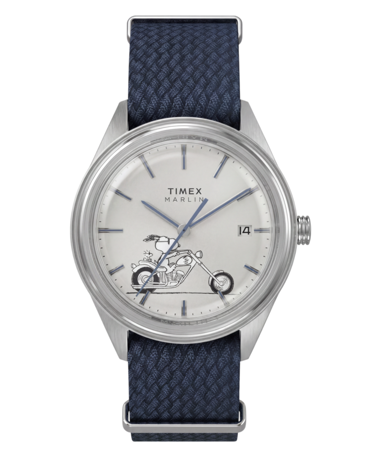TW2Y81000 Peanuts® x Timex Marlin® Jet Automatic Easy Rider 38mm Fabric Strap Watch Primary Image