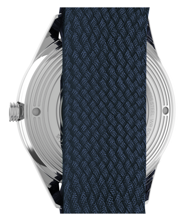 TW2Y81000 Peanuts® x Timex Marlin® Jet Automatic Easy Rider 38mm Fabric Strap Watch Caseback Image