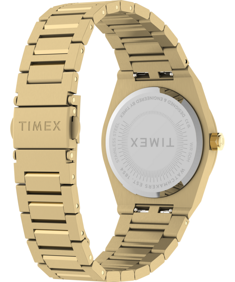 TW2Y82000 Q Timex Marbella 34mm Stainless Steel Bracelet Watch Caseback with Attachment Image