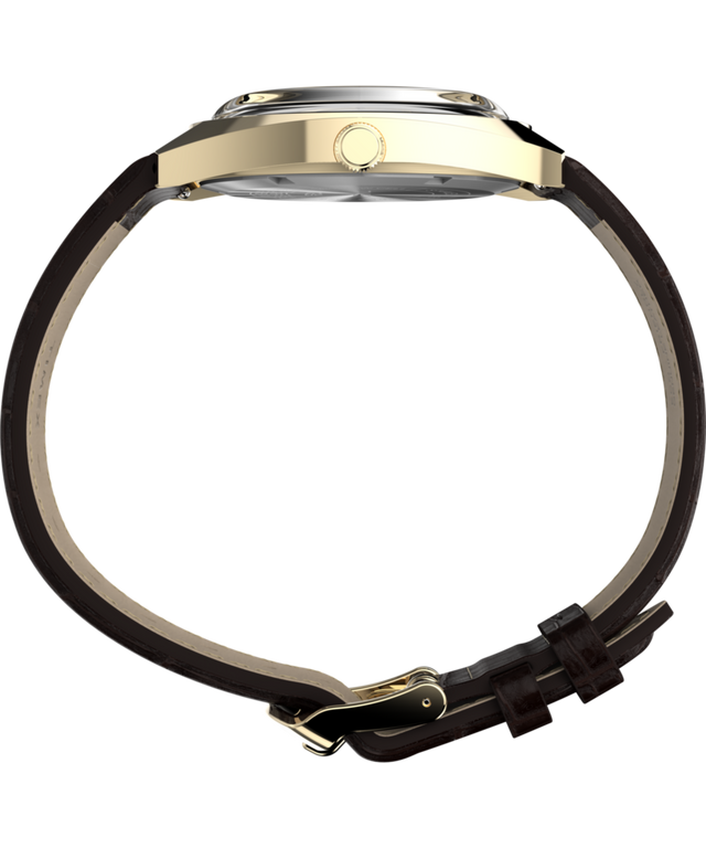 TW2Y82100 Timex® 1976 Rotary Phone Dial Reissue 37mm Leather Strap Watch   Profile Image