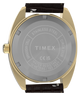 TW2Y82100 Timex® 1976 Rotary Phone Dial Reissue 37mm Leather Strap Watch   Caseback Image