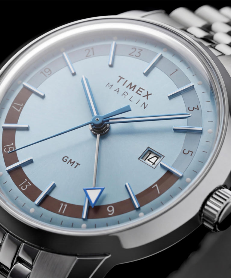 TW2Y84100 Marlin® Quartz GMT 40mm Stainless Steel Bracelet Watch   Alt Beauty Shot 4