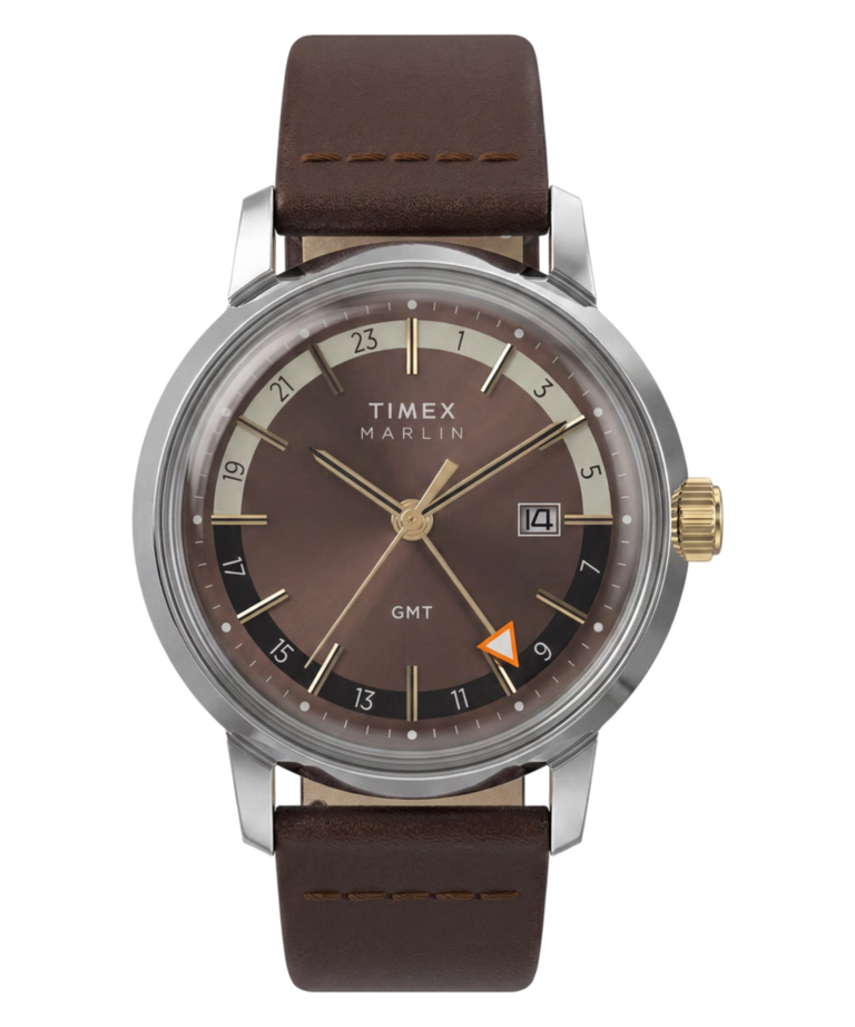 TW2Y84200 Marlin® Quartz GMT 40mm Leather Strap Watch Primary Image