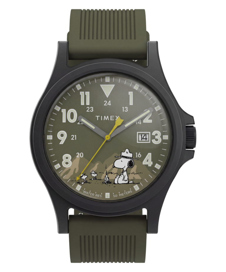 TW2Y84600 Peanuts® x Timex Expedition® Acadia 40mm Silicone Strap Watch   Primary Image