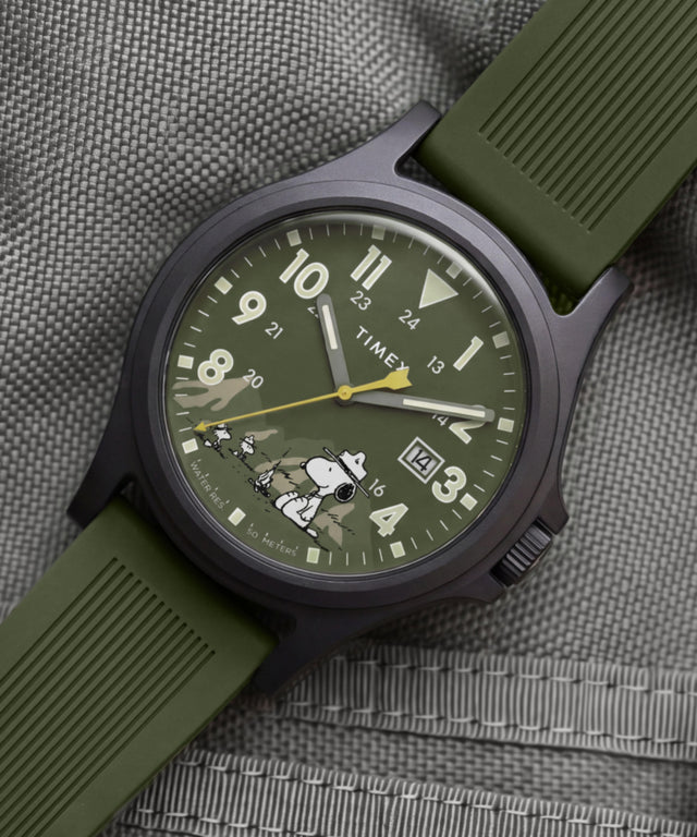 TW2Y84600 Peanuts® x Timex Expedition® Acadia 40mm Silicone Strap Watch   Campaign Key Silhouettes (Beauty shots) Image