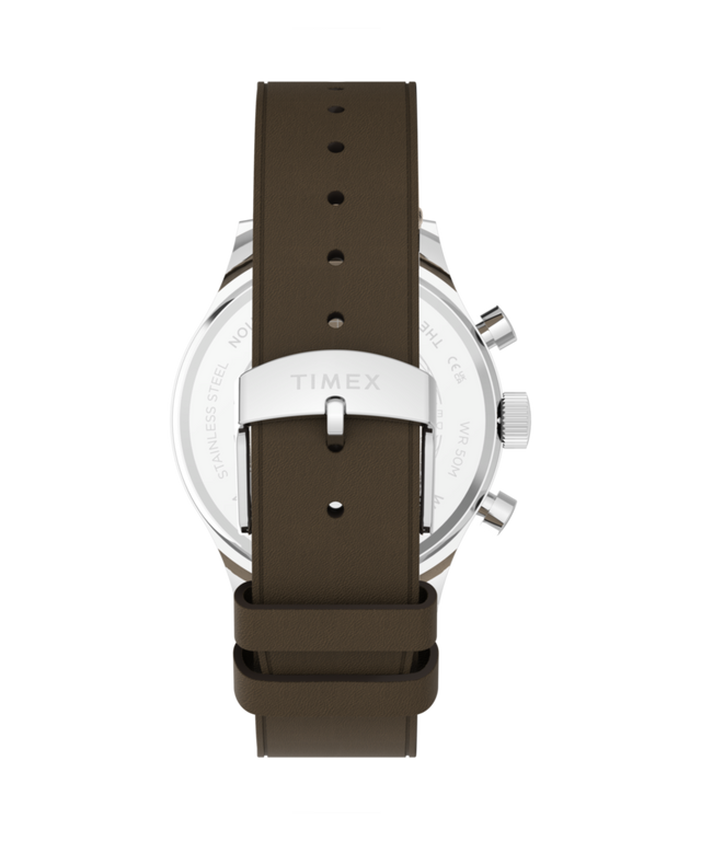 TW2Y85200 Timex Weekender® New England Chronograph 40mm Leather Strap Watch Strap Image