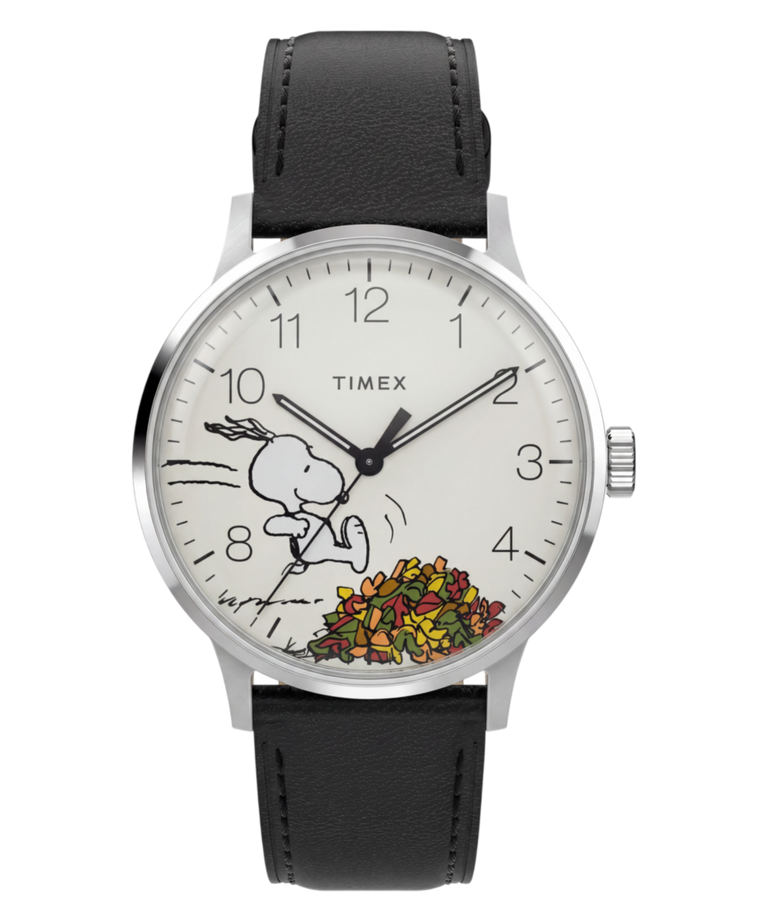 TW2Y85600 Peanuts® x Timex Waterbury Classic 40mm Leather Strap Watch  Primary Image