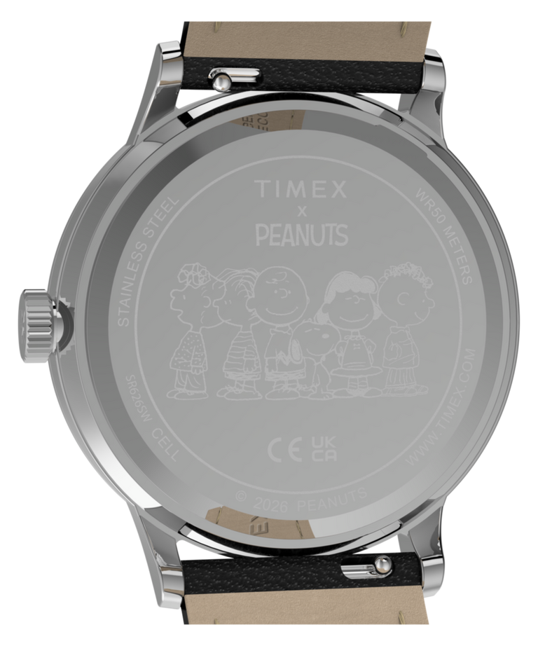 TW2Y85600 Peanuts® x Timex Waterbury Classic 40mm Leather Strap Watch  Caseback Image