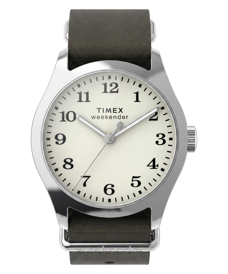 TW2Y86500 Timex Weekender® New England 34mm Leather Strap Watch  Primary Image