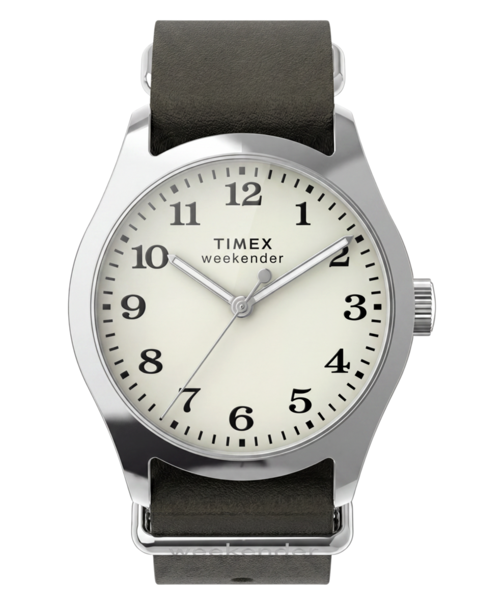 TW2Y86500 Timex Weekender® New England 34mm Leather Strap Watch  Primary Image