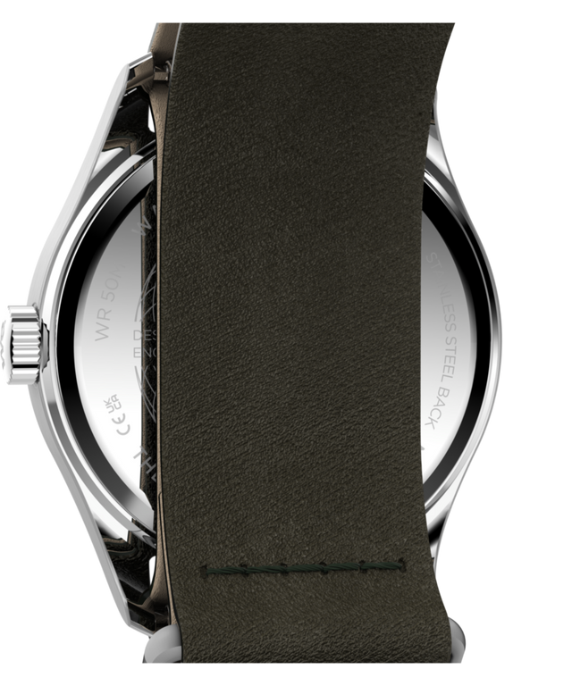 TW2Y86500 Timex Weekender® New England 34mm Leather Strap Watch  Caseback Image