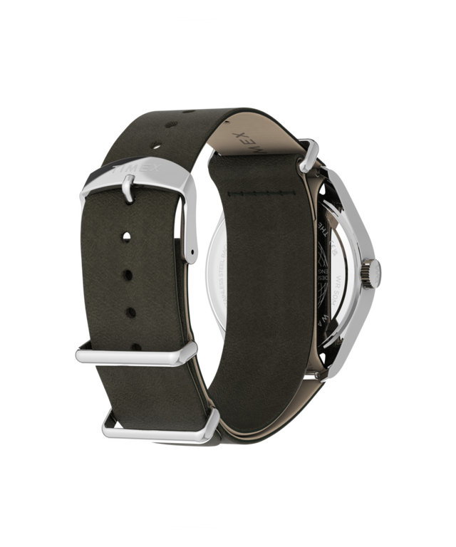 TW2Y86500 Timex Weekender® New England 34mm Leather Strap Watch  Caseback with Attachment Image