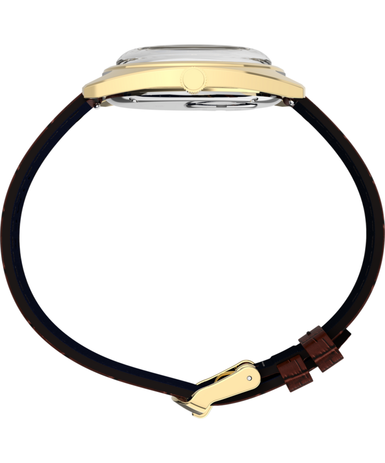 TW2Y87200 Timex 1978 Day Date Fumé Reissue 37mm Leather Strap Watch Profile Image