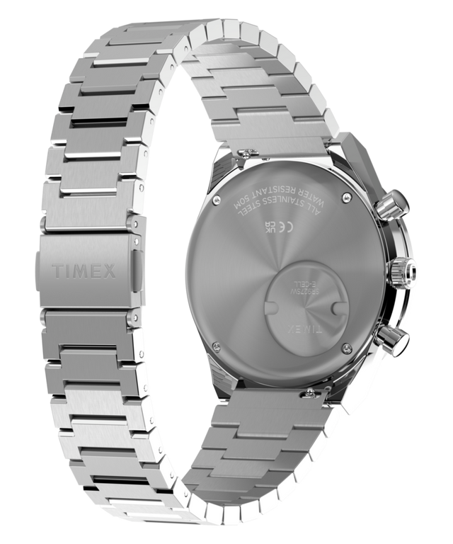TW2Y88500 Q Timex Chronograph 40mm Stainless Steel Bracelet Watch   Caseback with Attachment Image