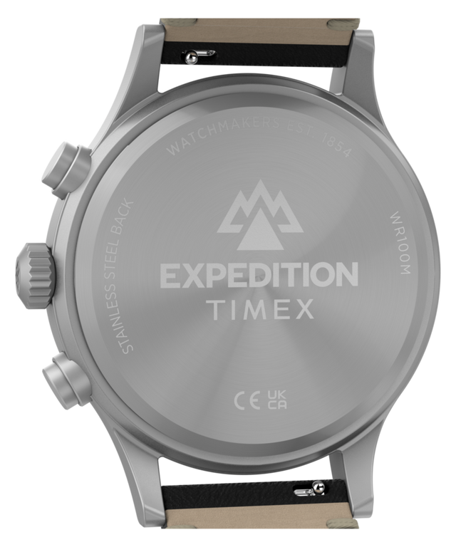 TW2Y89200 Expedition® Sierra Chronograph 43mm Leather Strap Watch Caseback Image