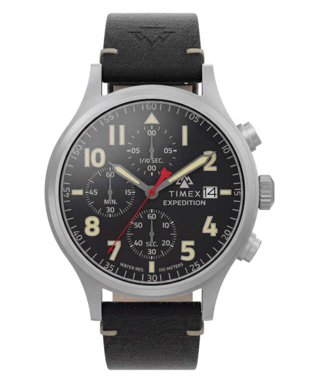 TW2Y89200 Expedition® Sierra Chronograph 43mm Leather Strap Watch Primary Image