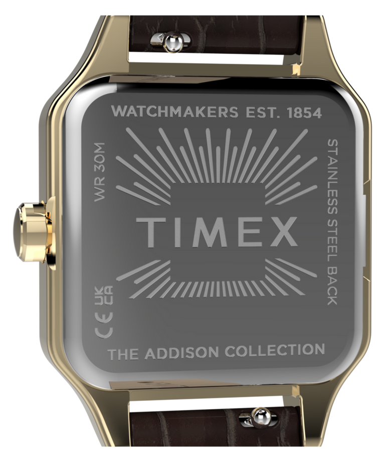 TW2Y90700 Addison 23mm Leather Strap Watch Caseback Image