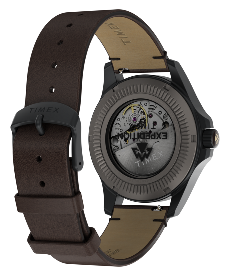 TW2Y90900 Expedition® Field Post Titanium Automatic 41mm Leather Strap Watch Caseback with Attachment Image
