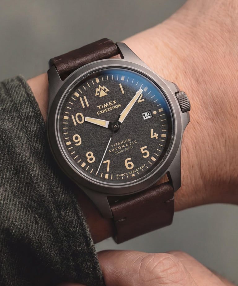TW2Y90900 Expedition® Field Post Titanium Automatic 41mm Leather Strap Watch Primary Wrist Image