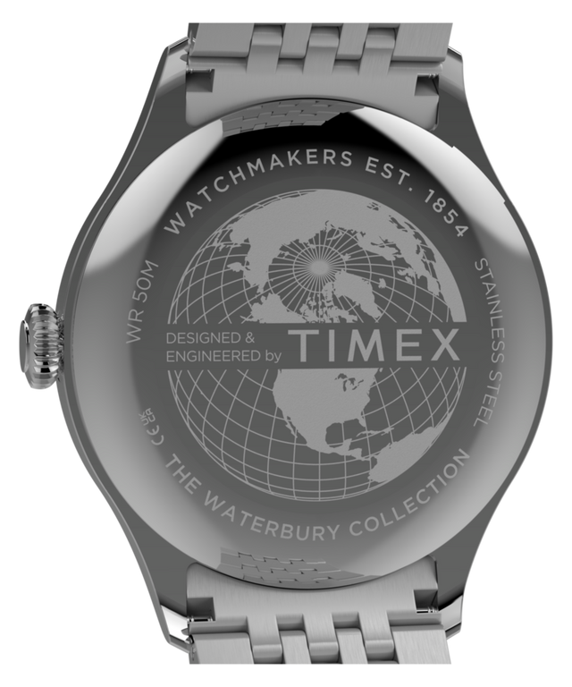 TW2Y91800 Waterbury Classic 39mm Stainless Steel Bracelet Watch Caseback Image