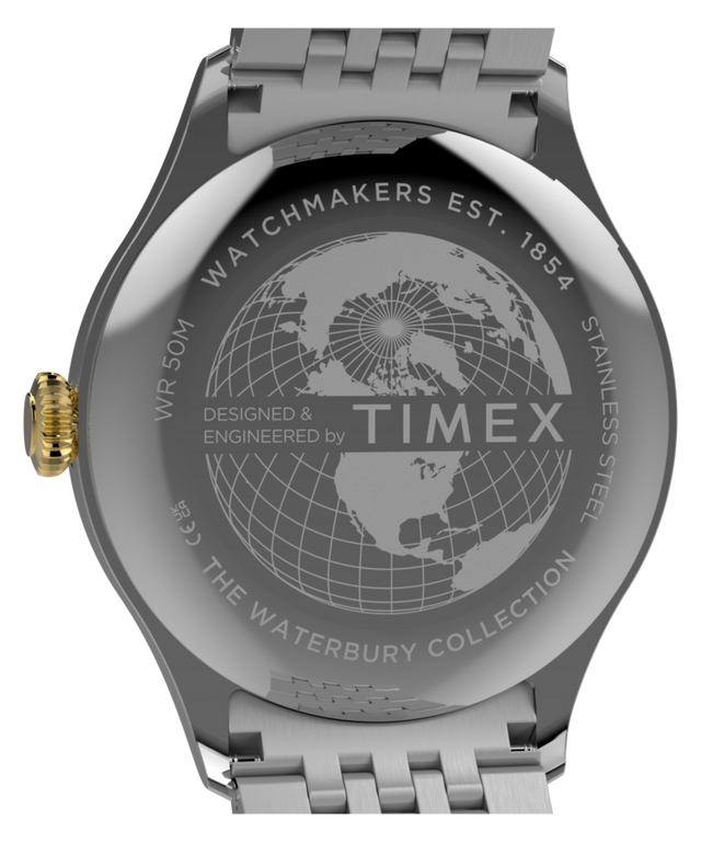 TW2Y91900 Waterbury Classic 39mm Stainless Steel Bracelet Watch Caseback Image