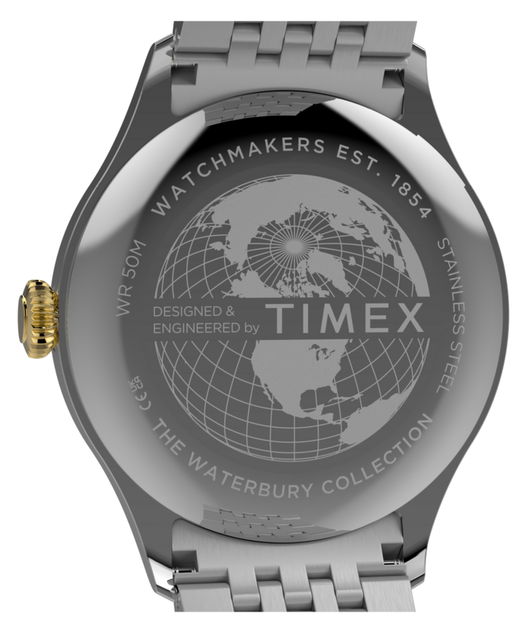 TW2Y91900 Waterbury Classic 39mm Stainless Steel Bracelet Watch Caseback Image