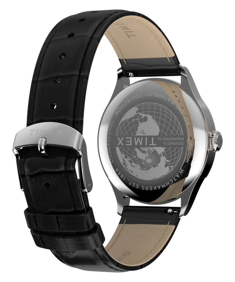 TW2Y92000 Waterbury Classic 39mm Leather Strap Watch Caseback with Attachment Image