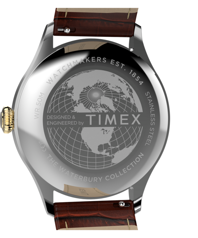 TW2Y92100 Waterbury Classic 39mm Leather Strap Watch Caseback Image