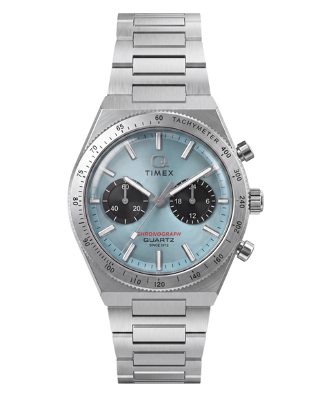 Q Timex Continental Chronograph 36mm Stainless Steel Bracelet